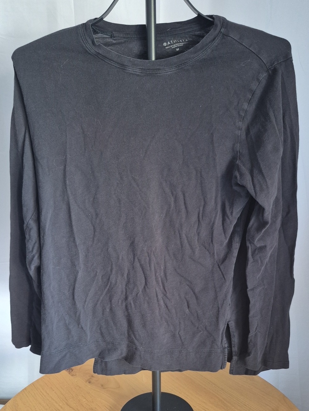 Athleta Black Long-Sleeve Crew Top